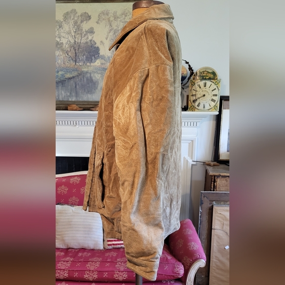 Men's Structure Tan Suede Jacket Size M - Picture 4 of 14